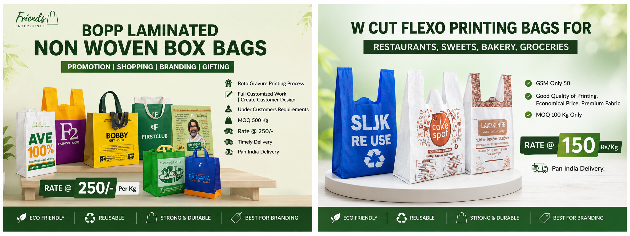 Eco-Friendly Non Woven Bags Manufacturer | Friends Enterprises